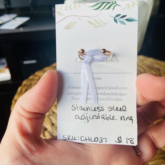 NWT artisan original adjustable stainless steel ring - Picture 3 of 3